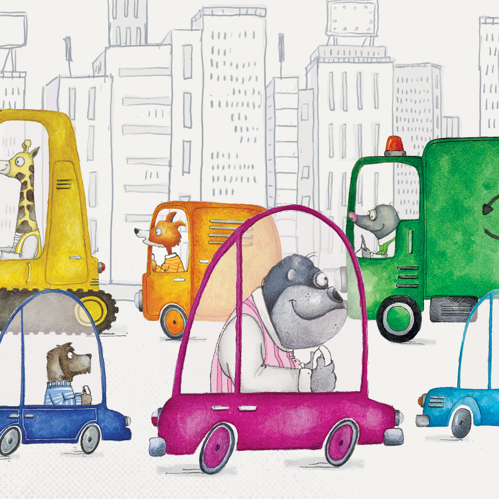 'traffic jam' by Sue deGennaro